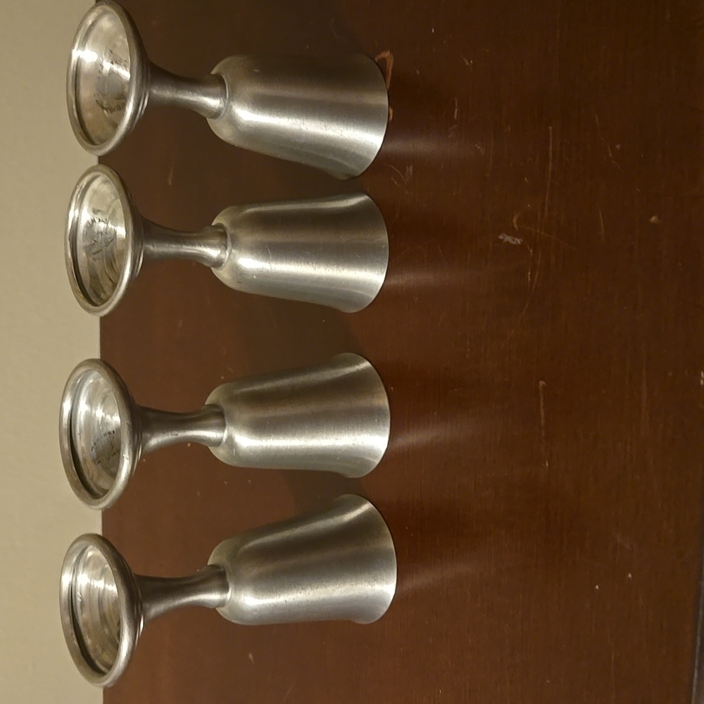 Vintage Mini Pewter Goblets (Set of 4) - Picture 3 of 6
